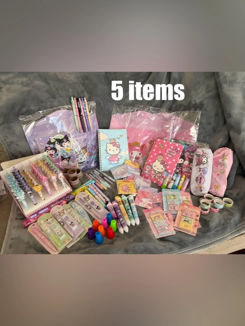 ❤️❤️SANRIO MYSTERY BUNDLE with Hello Kitty Travel Toliletry Foldup Bag
